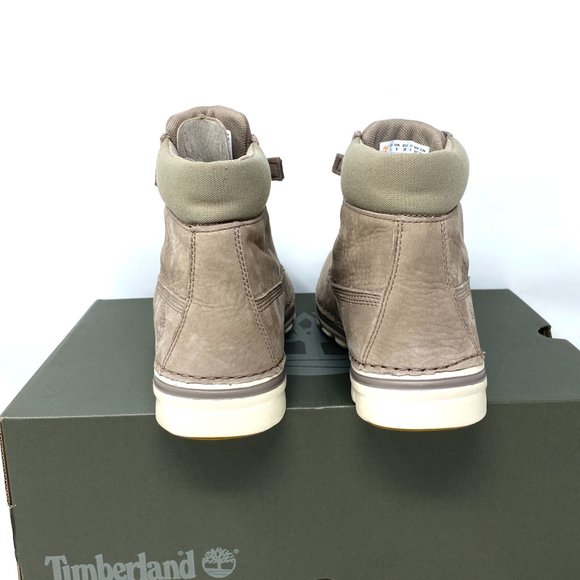 Timbeland Logo WOMEN Size TB 0A2J9W 929 BROOKTON 6 IN BOOT Taupe Nubuck Leather - Picture 4 of 8